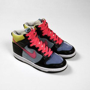 Nike DUNK HI PREMIUM Black Dark Pink And Purple Fr